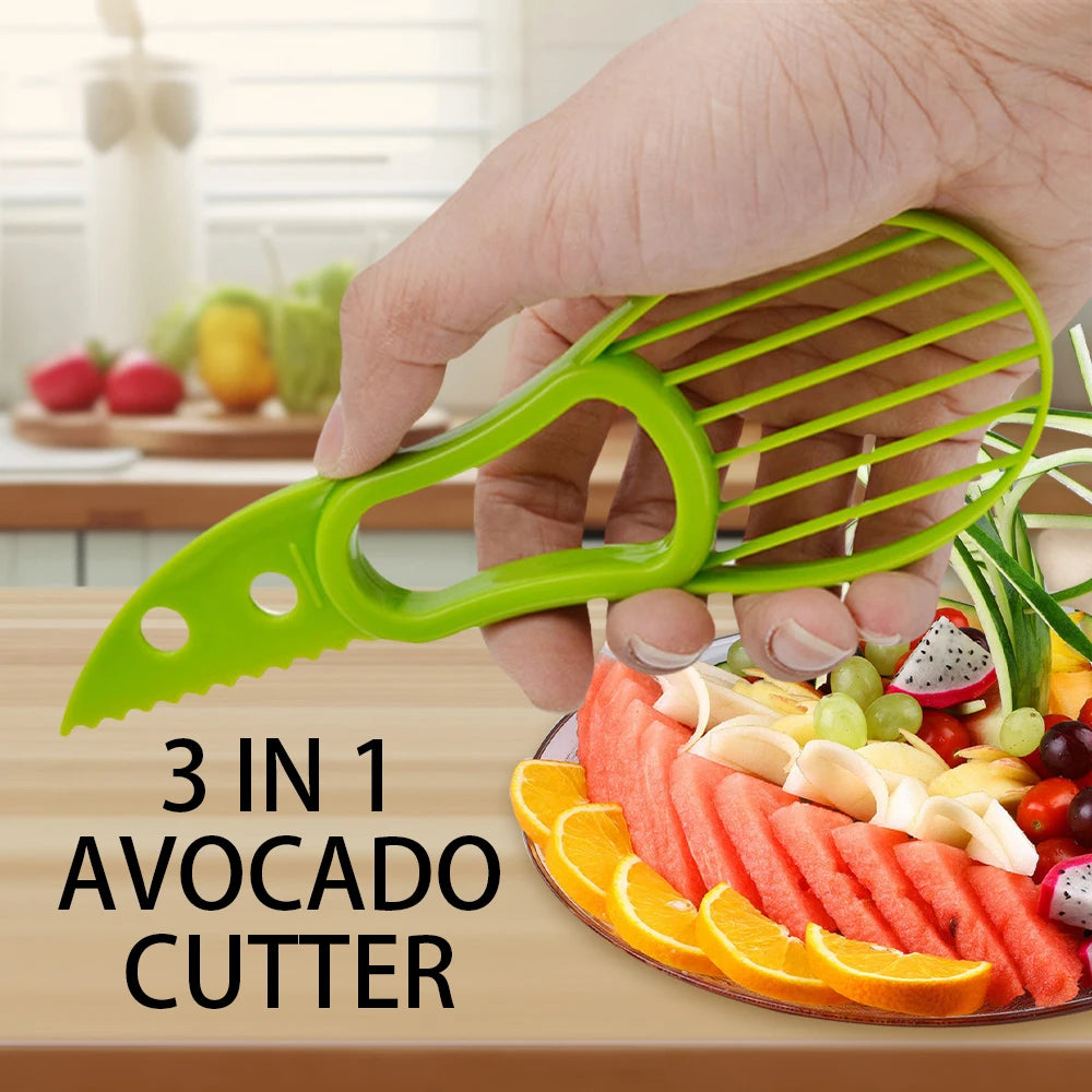 Avocado Slicer Shea Corer Butter Fruit Peeler Cutter Pulp Separator 3 In 1 Plastic Knife Kitchen Vegetable Tools
