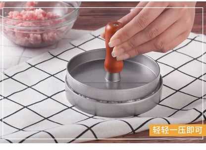 Burger Press Non-Stick Hamburger Patty Maker with Wax Paper Aluminum Burger Maker for Kitchen BBQ Grill