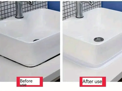 1 Roll of Waterproof White PVC Self-Adhesive Tape - Perfect for Bathroom, Sink & Kitchen - Super Strong Stickiness!