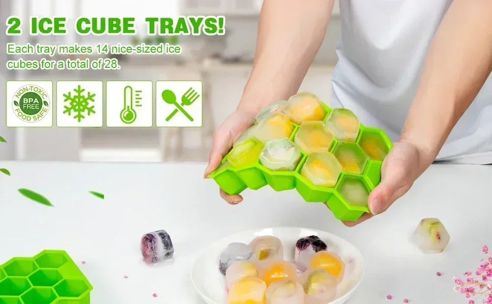 148 Grid Ice Cube Tray Silicone Mold Ice Cube Tray Mold Ice Cube Maker Non-toxic Durable Bar Pub Wine Blocks Maker