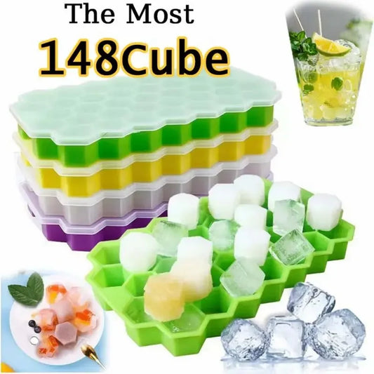 148 Grid Ice Cube Tray Silicone Mold Ice Cube Tray Mold Ice Cube Maker Non-toxic Durable Bar Pub Wine Blocks Maker