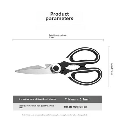 Thickened Kitchen Scissors Strong Chicken Bone Scissors Household Multi-Functional Food Scissors Sharp and Durable
