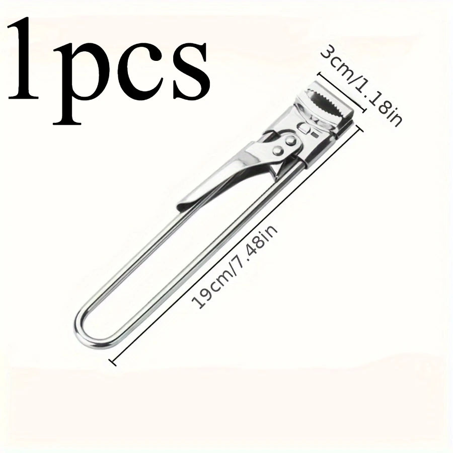 1pc New Non-slip Stainless Steel Can Opener Adjustable Bottle Opener Adjustable Multifunctional Stainless Steel Can Opener