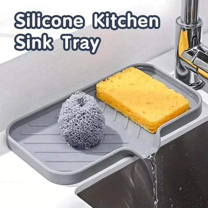 Silicone Kitchen Sink Tray Japanese-style Bathroom Toilet Water-free Silicone Soap Box Drain Mat Sink Splash Dry Size Drain Mat