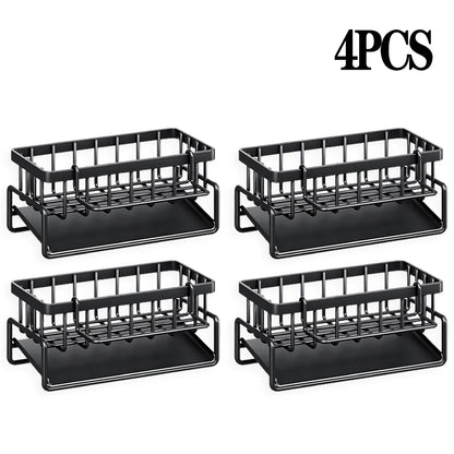 Kitchen Shelf Rag Storage Drainage Shelf No-Punch Storage Rack Home Spice Rack Sink Tap Sink Drainage Rack Kitchen Accessories