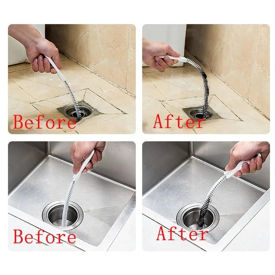 1 PC Pipe Dredging Brush Flexible Bathroom Hair Sewer Sink Cleaning Brush Bendable for Home Kitchen Sink Bathroom Hair Sewer