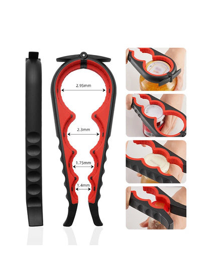 Can Opener Multi Functional Four In One Beverage Bottle Opener Cap Twister Four Position Can Opener Anti Slip Cap Twister