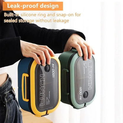 Thickened plastic lunch box compartment 2 layer lunch box commuter lunch box microwaveable